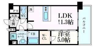 プレサンス十条凛華【6階】の間取り