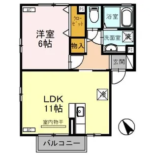 群馬県高崎市上中居町【アパート】の間取り