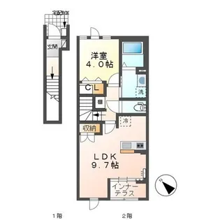 ボヌール【2階】の間取り