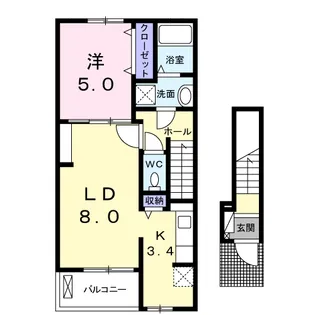 シャルム下条【2階】の間取り