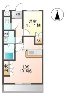【角部屋】リリオン【1階】の間取り