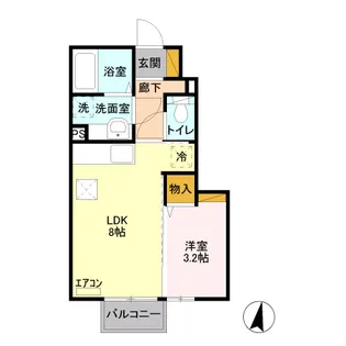 ラ ルーチェ【1階】の間取り