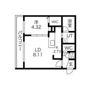 GRANDUKE八軒gene【4階】の間取り
