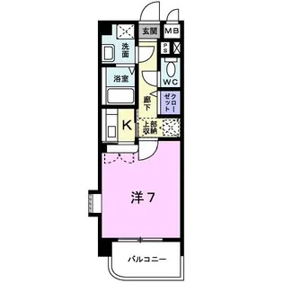 ヒュースロア井尻【5階】の間取り