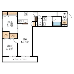 Belle Grace【2階】の間取り