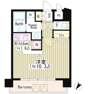 東京都渋谷区恵比寿西1【マンション】の間取り