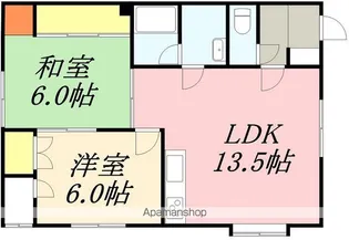 プレジデント川原【1階】の間取り