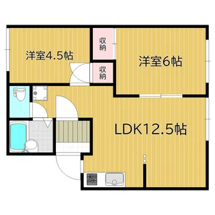 コーポ朝日A棟【2階】の間取り