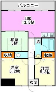 福岡県田川市中央町【マンション】の間取り