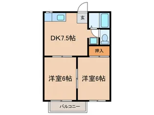 フォーブル浅井B【1階】の間取り