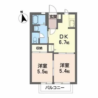 メゾン・ド・ヴァリエ【2階】の間取り