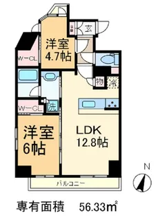 コンフォリア滝野川【5階】の間取り