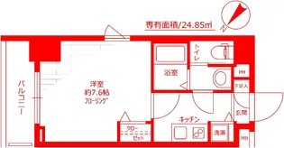 グランド・ガーラ横濱万世町【3階】の間取り