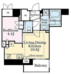 東京都新宿区四谷坂町【マンション】の間取り