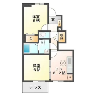 メゾン・ド・ユウナ【1階】の間取り