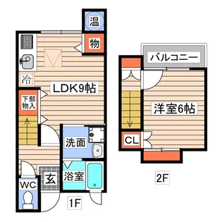 広島県広島市南区旭2【一戸建】の間取り