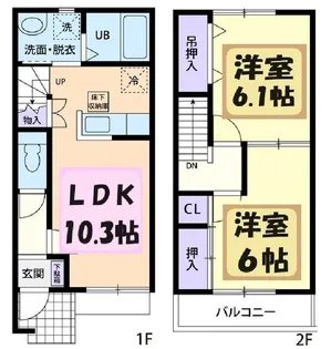 栃木県鹿沼市貝島町【アパート】の間取り