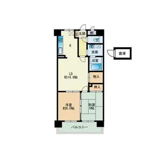 ホワイティ西新II【9階】の間取り