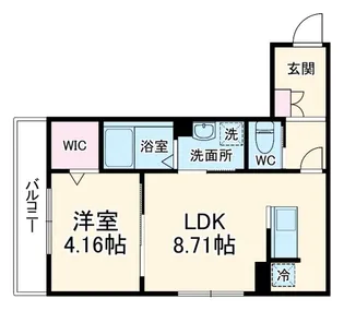 ルーブル八潮【1階】の間取り
