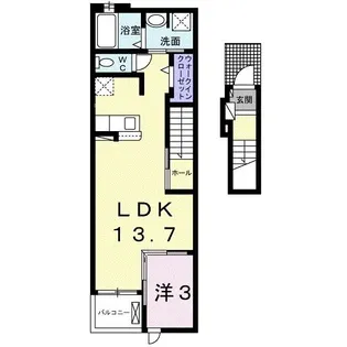 ファニーベルI【2階】の間取り