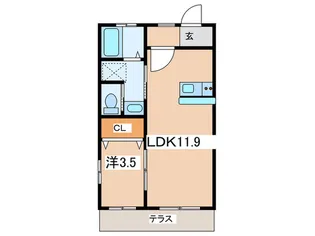 ラフール湘南【1階】の間取り