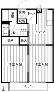 ハイツ武蔵野【2階】の間取り
