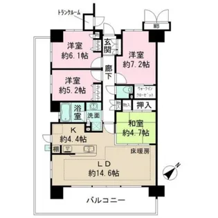 ザ・レジデンス廿日市駅前【4階】の間取り