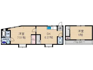 総持寺駅前グリーンハイツ2号館【2階】の間取り