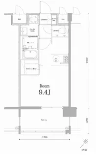エンクレスト博多駅南BASE【14階】の間取り