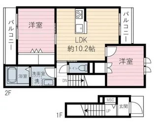 アーバンドエル駒込【2階】の間取り
