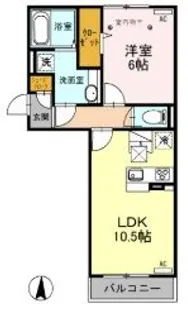 ロイジェントパークスレイクタウンIIIK【1階】の間取り