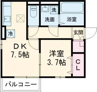 サンシャインパル【1階】の間取り