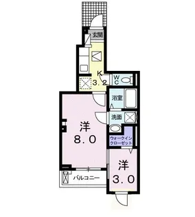 アイリス恵【1階】の間取り