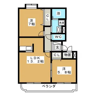 サニー・ウッズ【2階】の間取り