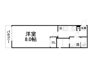 アンシェンヌ紫竹【1階】の間取り