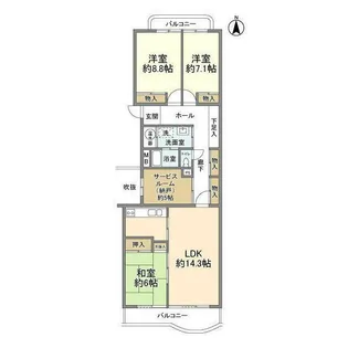 ハウス上野毛【2階】の間取り