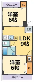 甲子園サニーハイツ【3階】の間取り