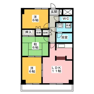 エステート南【6階】の間取り