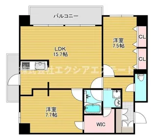 レジュールアッシュ福島【11階】の間取り