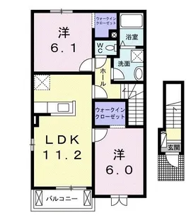 フレ フュチュール【2階】の間取り