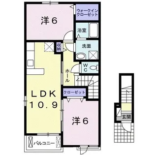 Sun Sky 楠乃C【2階】の間取り