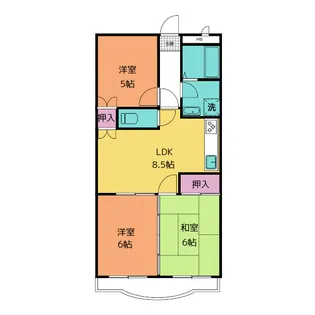 テラスレジデンス鳴海A棟【4階】の間取り