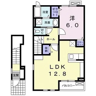 メリットハウス諏訪の森A【2階】の間取り