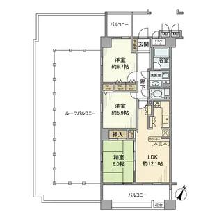 ブルーミングガーデン松戸南【13階】の間取り