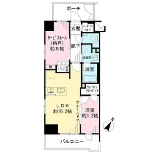デュオステージ相模大野【5階】の間取り