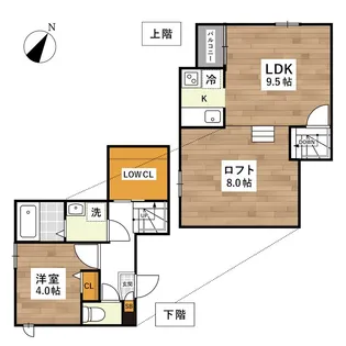 ADC月出ファヴォーレ【1階】の間取り