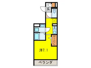 みだ六アパートメント御影【1階】の間取り
