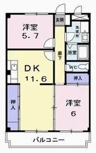 セレニオンハイツ【2階】の間取り