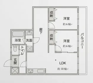 はまなすコーポ【3階】の間取り