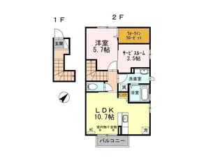 シャルム石堂【2階】の間取り